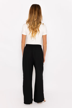 Carraig Donn Black Satin Back Crepe Trousers