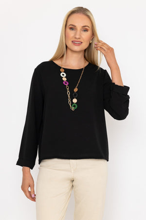 Carraig Donn Black Top with Necklace