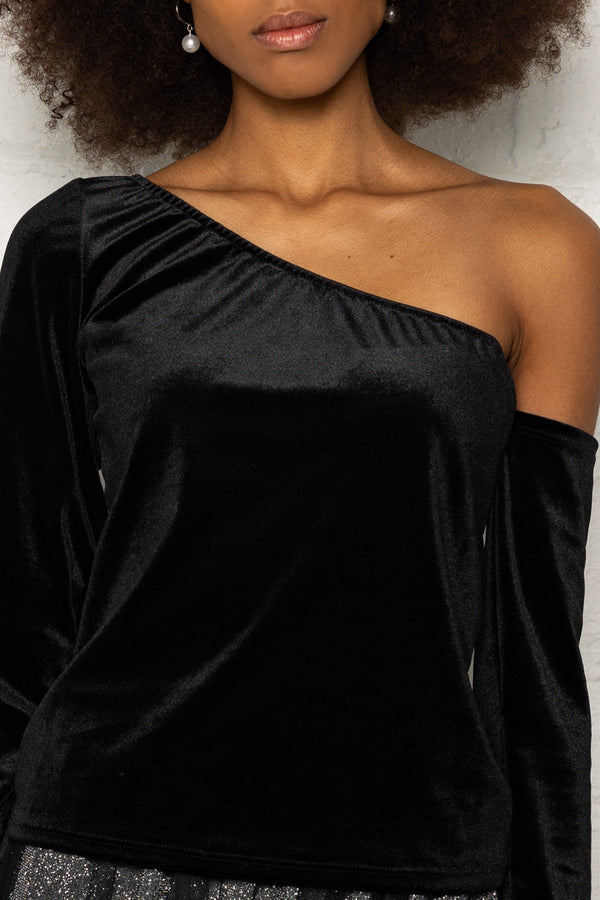 Carraig Donn Black Velour Top
