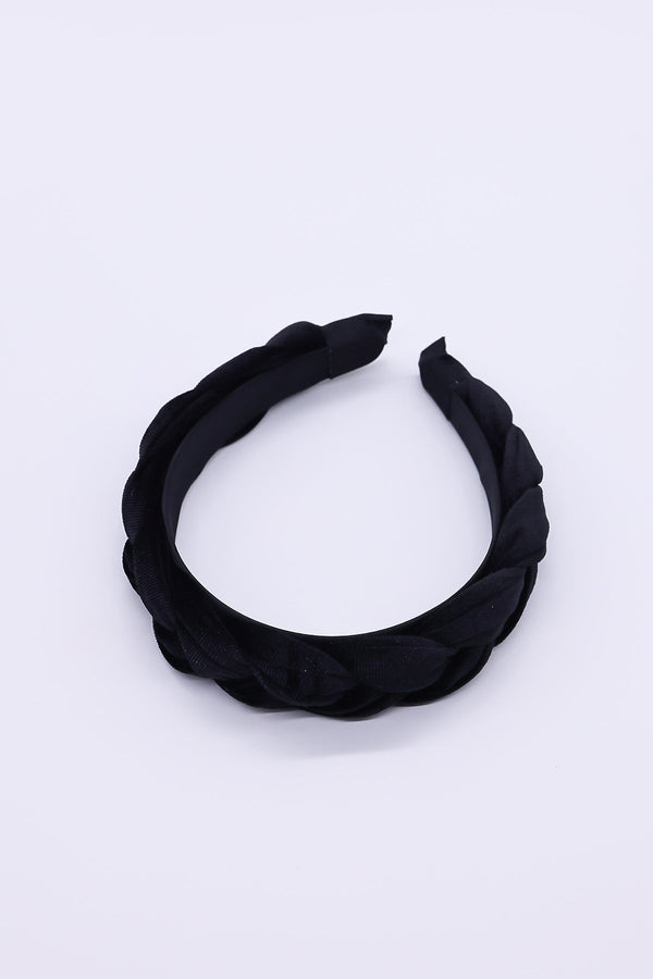 Carraig Donn Black Velvet Plaited Hairband