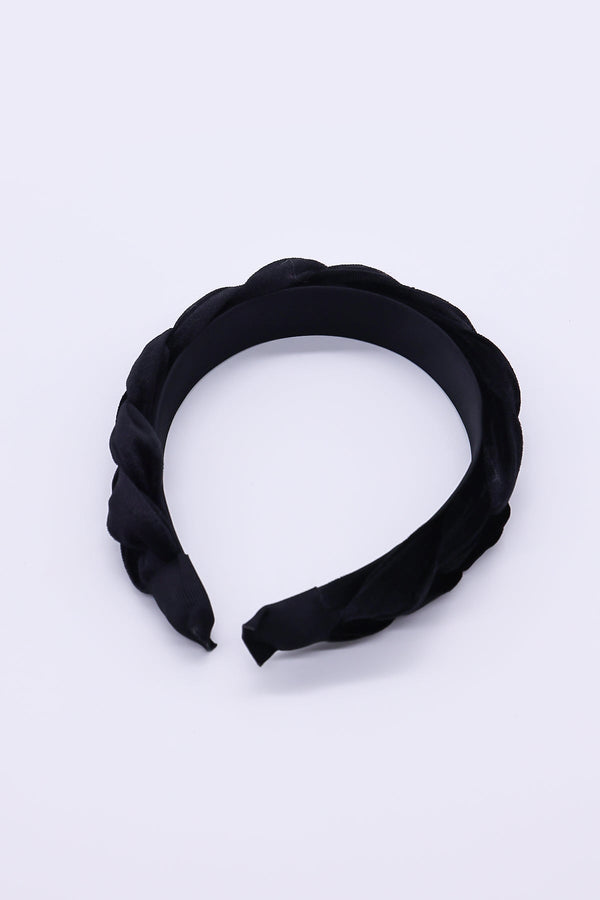 Carraig Donn Black Velvet Plaited Hairband