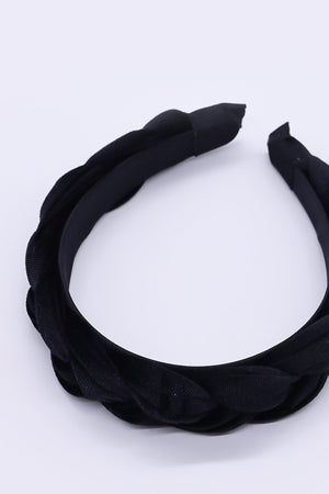 Carraig Donn Black Velvet Plaited Hairband
