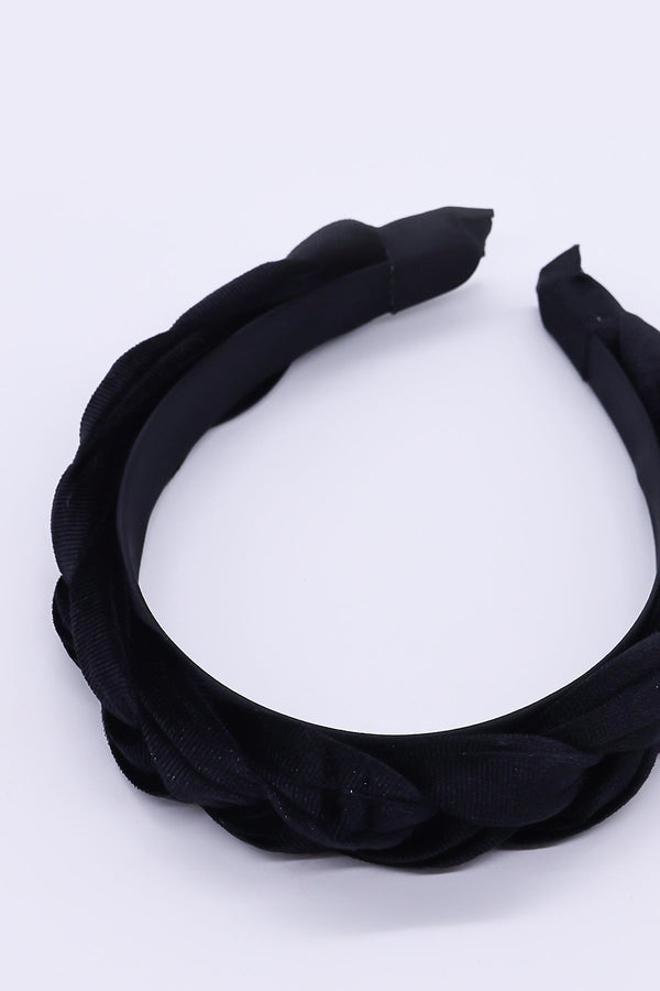 Carraig Donn Black Velvet Plaited Hairband