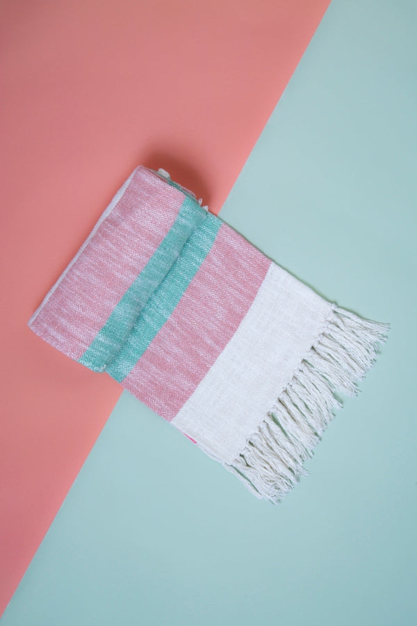 Carraig Donn Blake Pink And Green Throw