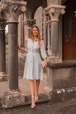 Carraig Donn Blue Floral Embroidery Dress