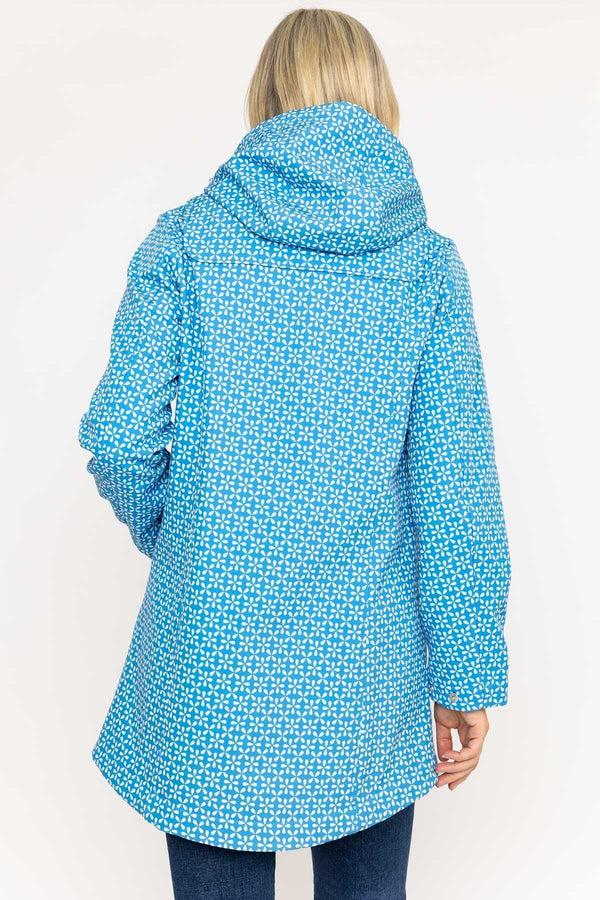 Carraig Donn Blue Geo Print Bonded Jacket