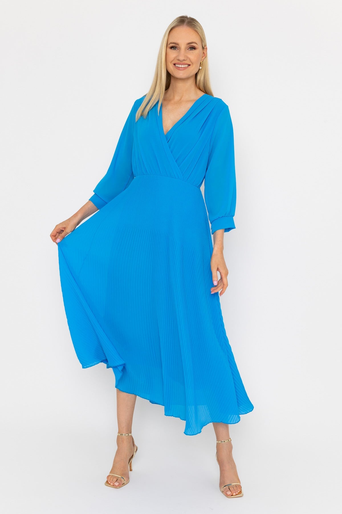 Blue Hannah Midi Dress