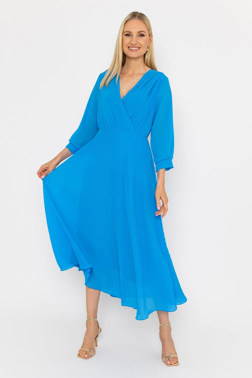 Blue Hannah Midi Dress
