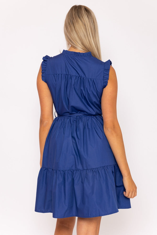 Carraig Donn Blue Poplin Mini Dress