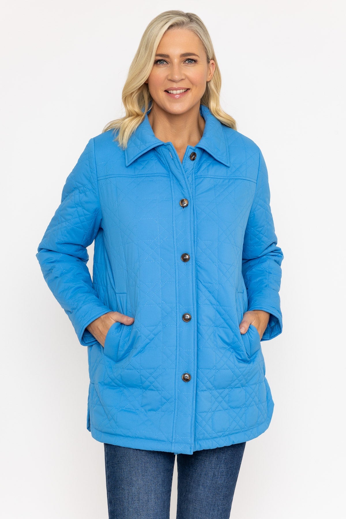 Blue Quilted Jacket