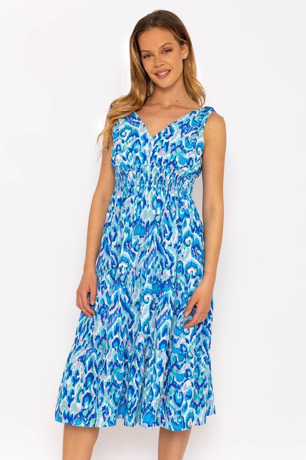 Carraig Donn Blue Stella Midi Dress