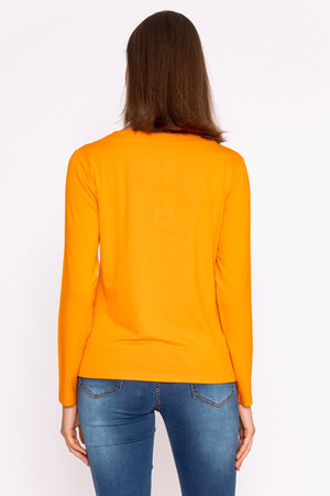 Carraig Donn Boat Neck Top in Orange