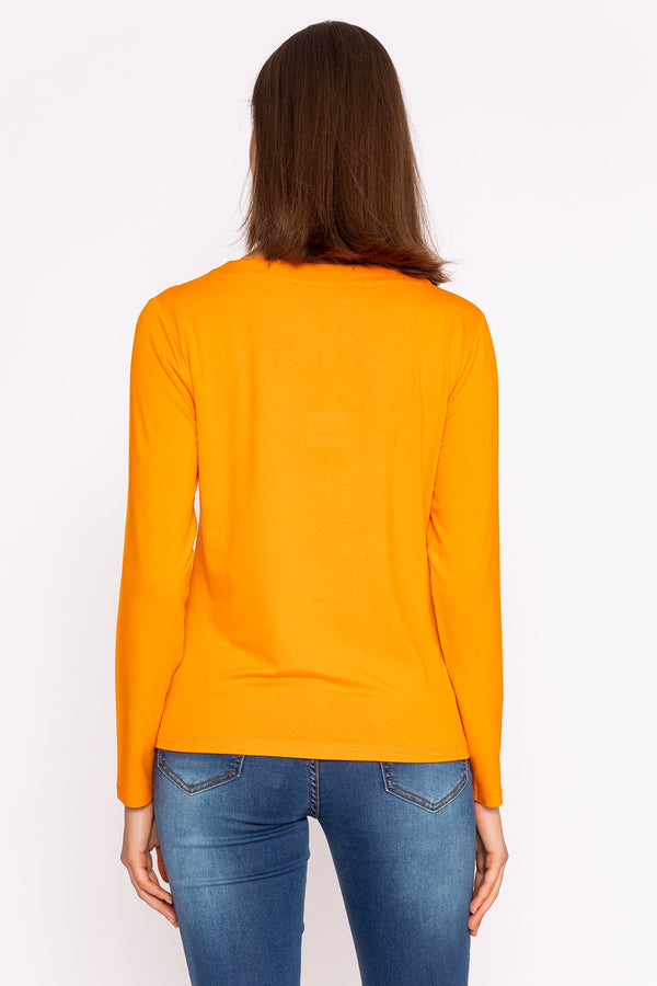 Carraig Donn Boat Neck Top in Orange