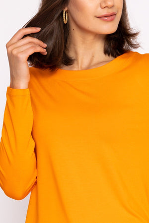 Carraig Donn Boat Neck Top in Orange