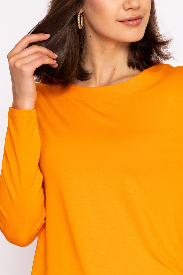Carraig Donn Boat Neck Top in Orange