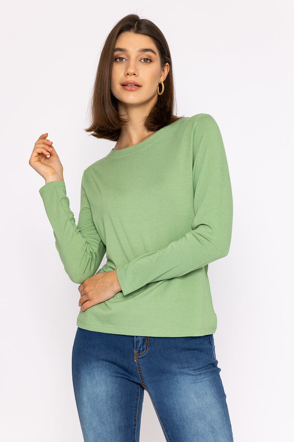 Carraig Donn Boat Neck Top in Sage