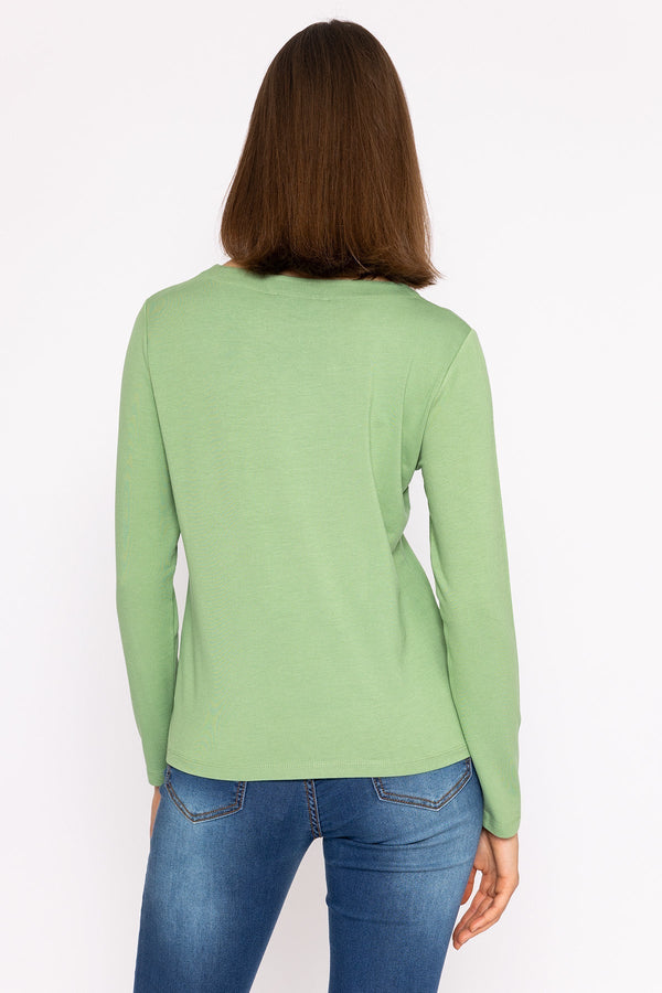 Carraig Donn Boat Neck Top in Sage