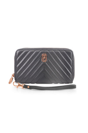 Carraig Donn Bordeaux Quilted Wallet in Black
