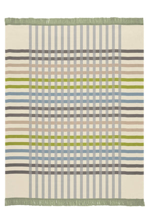 Carraig Donn Border Check Green Blanket 140X180Cm