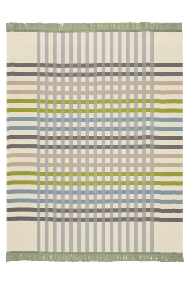 Carraig Donn Border Check Green Blanket 140X180Cm