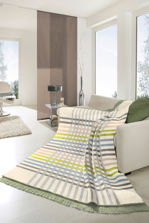Border Check Green Blanket