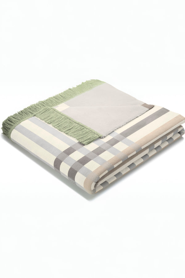 Carraig Donn Border Check Green Blanket 140X180Cm