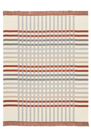 Carraig Donn Border Check Rust Blanket