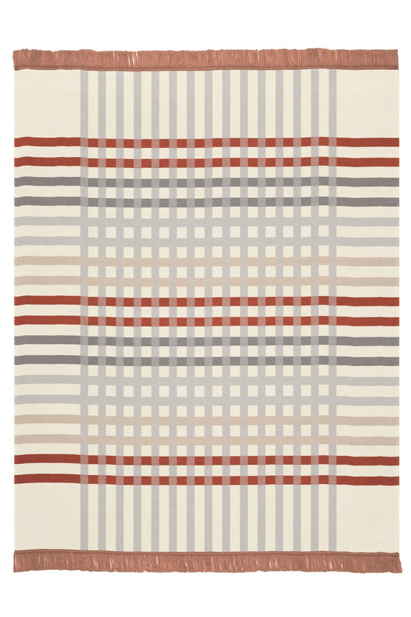 Carraig Donn Border Check Rust Blanket