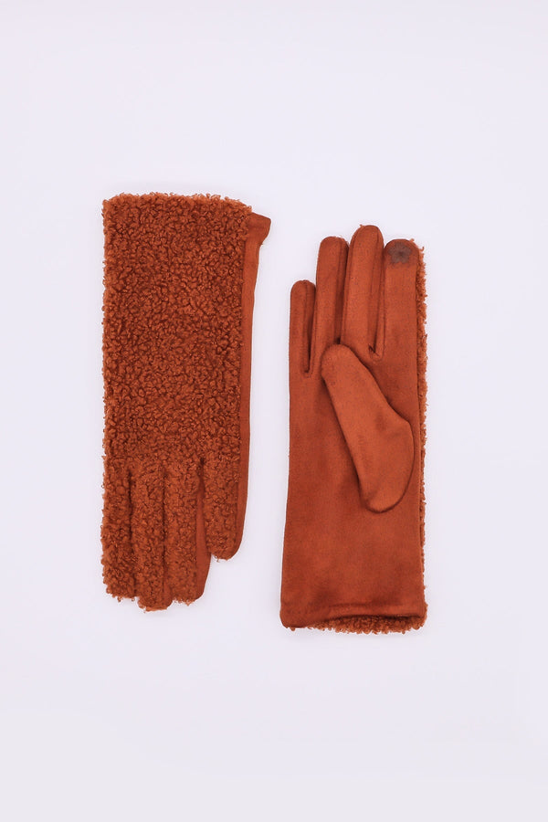 Carraig Donn Boucle Front Glove in Tan
