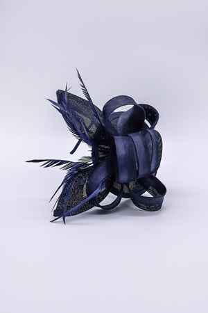 Carraig Donn Bow Detail Fascinator in Navy