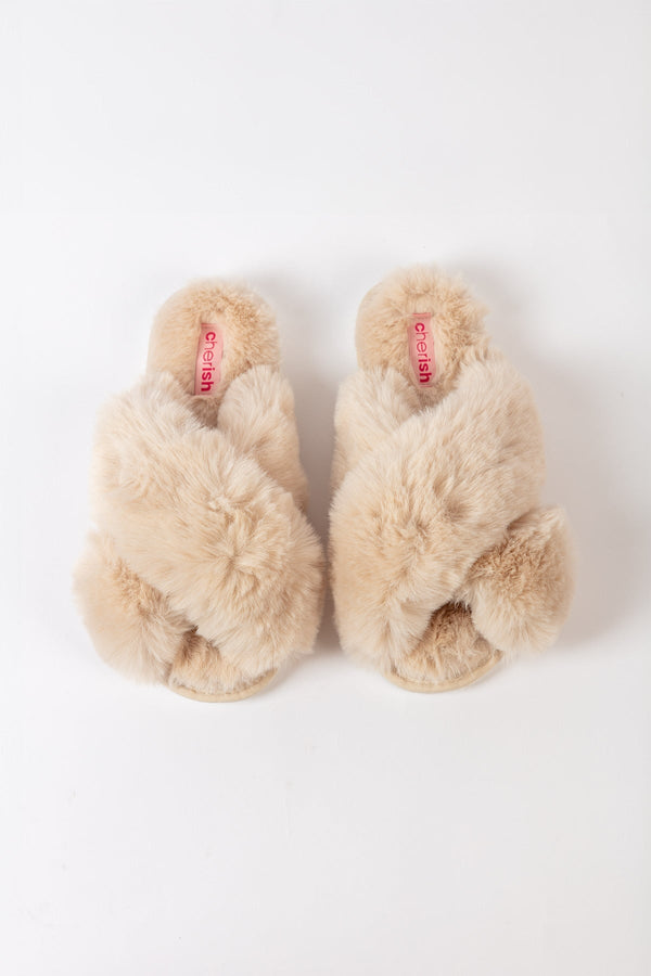 Carraig Donn Boxed Cream Faux Fur Quilted Slipper