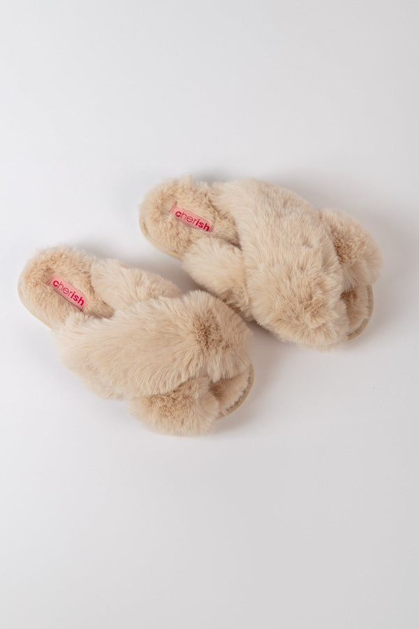 Carraig Donn Boxed Cream Faux Fur Quilted Slipper