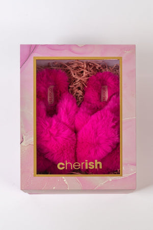 Carraig Donn Boxed Faux Fur Quilted Slippers in Pink