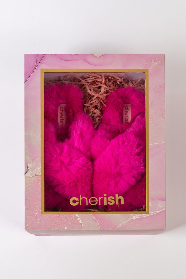 Carraig Donn Boxed Faux Fur Quilted Slippers in Pink