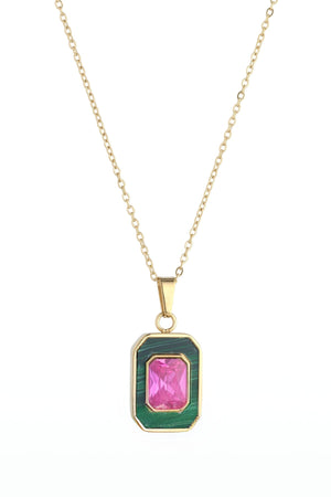 Carraig Donn Braelyn Pink and Green Pendant
