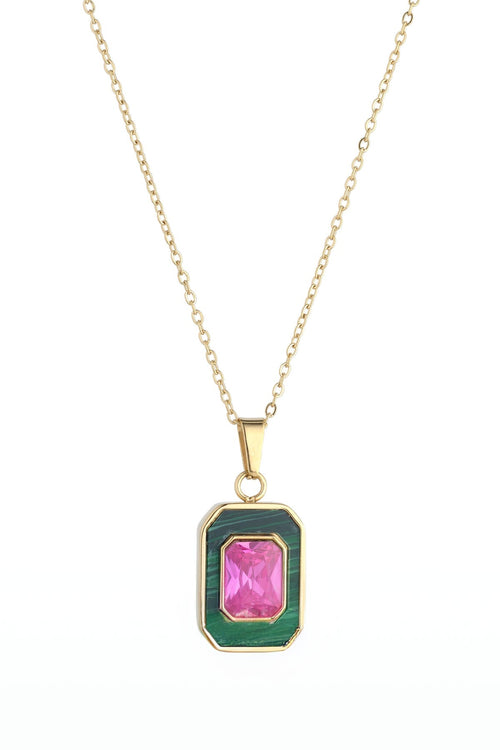 Carraig Donn Braelyn Pink and Green Pendant