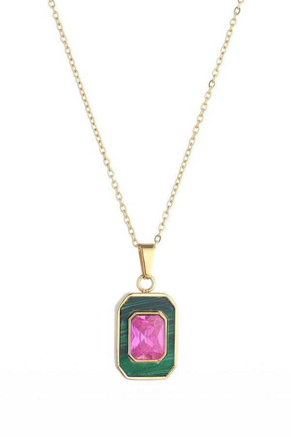 Carraig Donn Braelyn Pink and Green Pendant