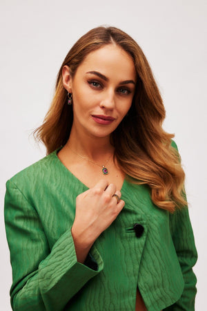 Carraig Donn Braelyn Pink and Green Pendant
