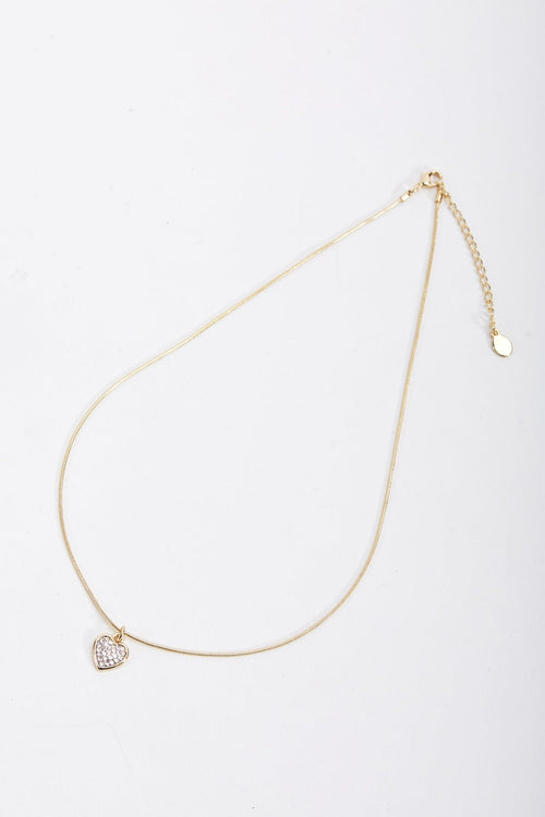 Brilliant Gold Heart Shape Necklace