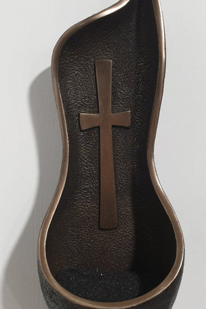 Carraig Donn Bronze Cross Holy Water Font
