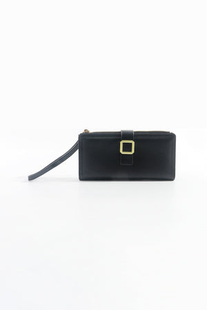 Carraig Donn Buckle Purse with Wrist Strap in Black