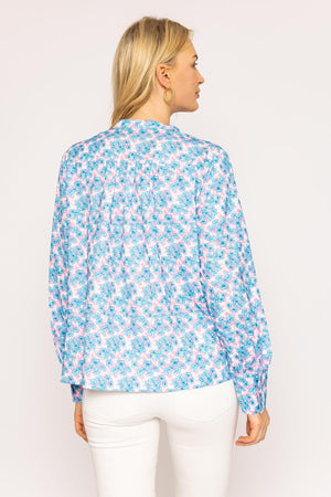 Carraig Donn Button Blouse in Blue