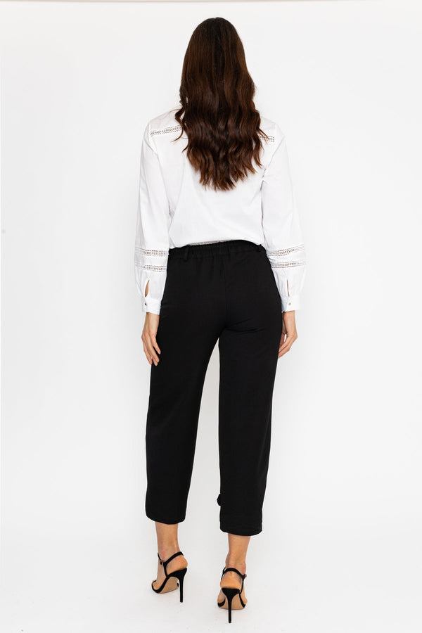 Carraig Donn Button Hem Trousers in Black