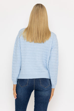 Carraig Donn Button Up Cardigan in Blue