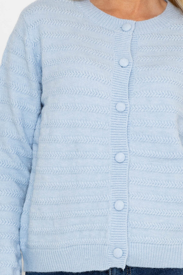 Carraig Donn Button Up Cardigan in Blue