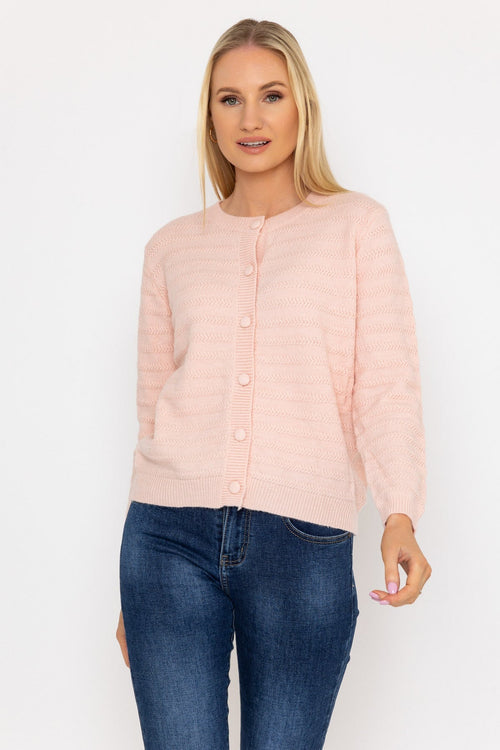 Button Up Cardigan in Pink