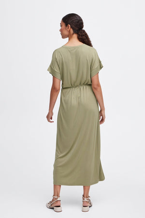 Carraig Donn Bypireni Khaki Green Midi Dress