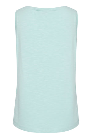 Carraig Donn Bysilti Aqua Blue Sleeveless Top