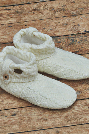Carraig Donn Cable Knit Boot Slippers
