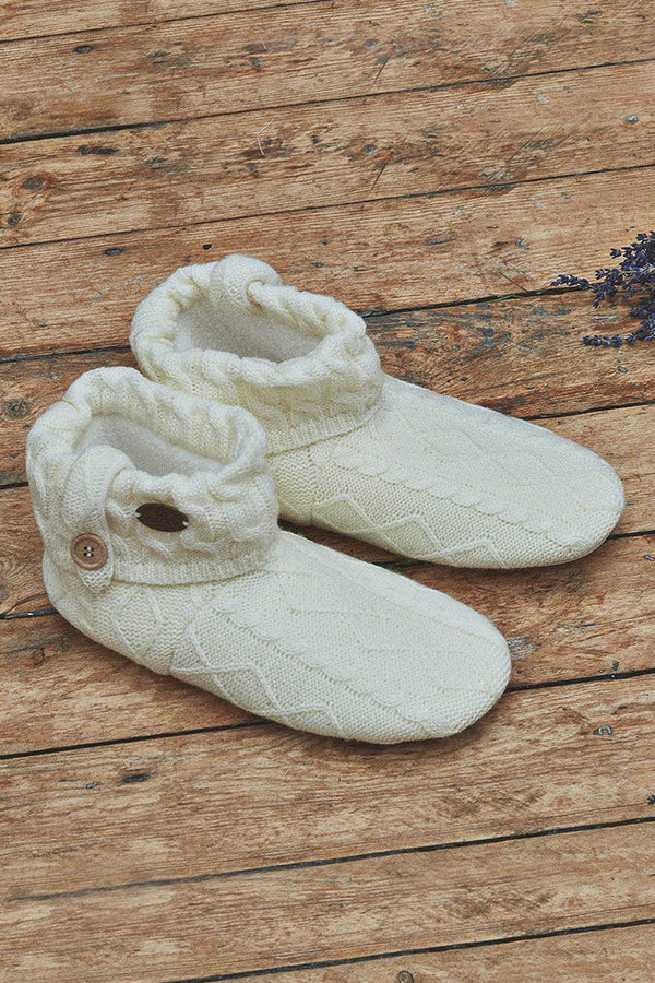 Carraig Donn Cable Knit Boot Slippers